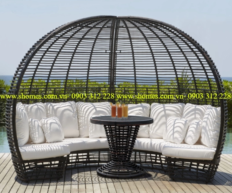 xuong san xuat ban ghe may nhua 1 1108 - Bộ so fa giả mây hình bán nguyệt